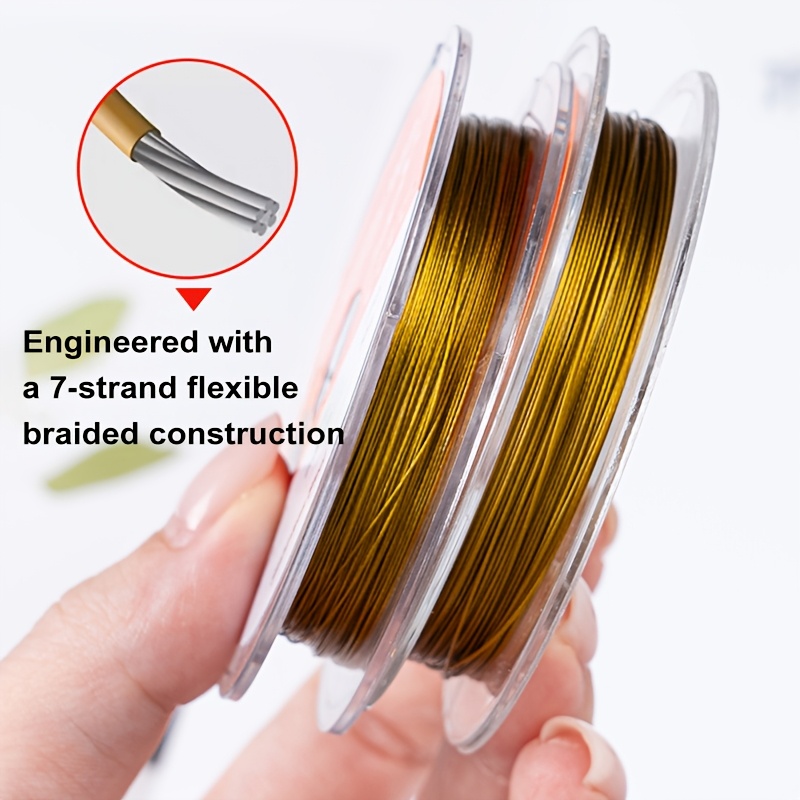 Stainless Steel 7-Strand Braided Beading Wire Set for Crafting